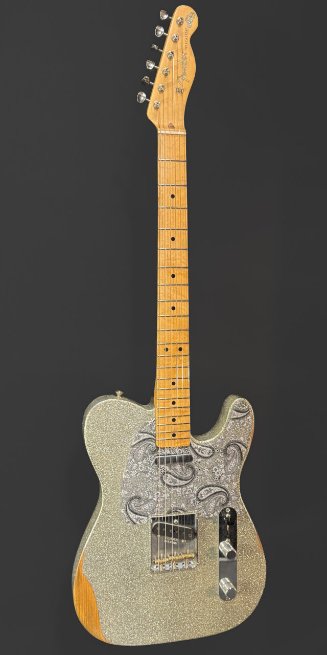 Fender Brad Paisley Road Worn Telecaster Silver Sparkle 2017
