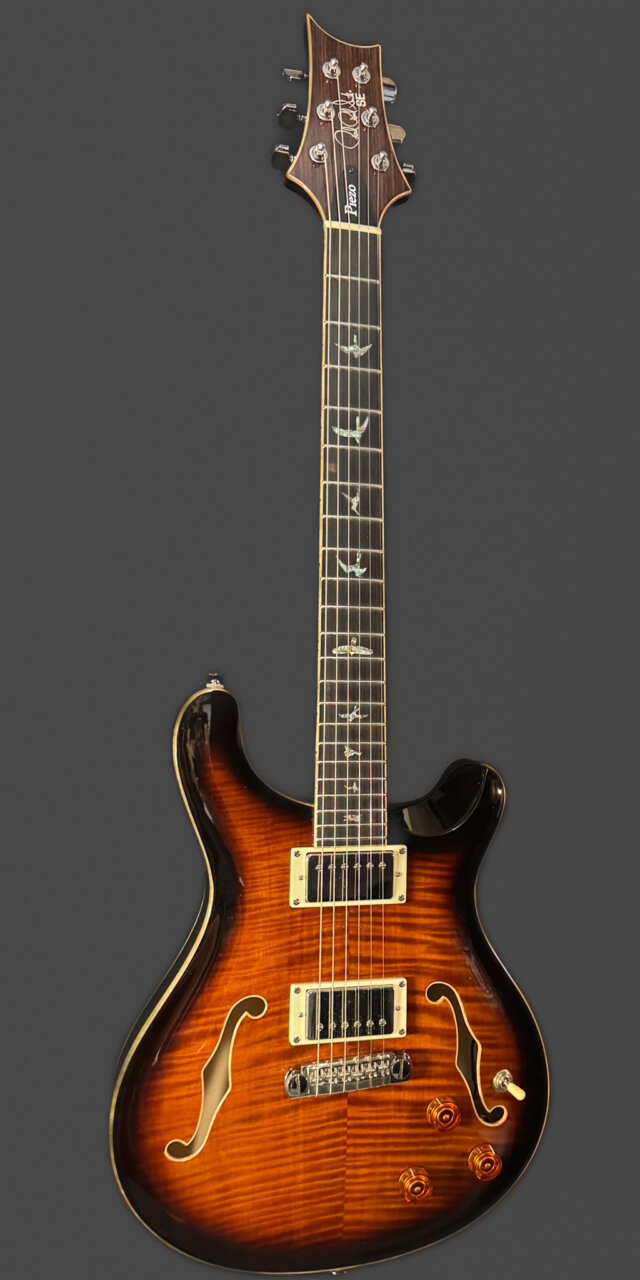 PRS SE Hollowbody II Piezo Orange Tiger Smokeburst