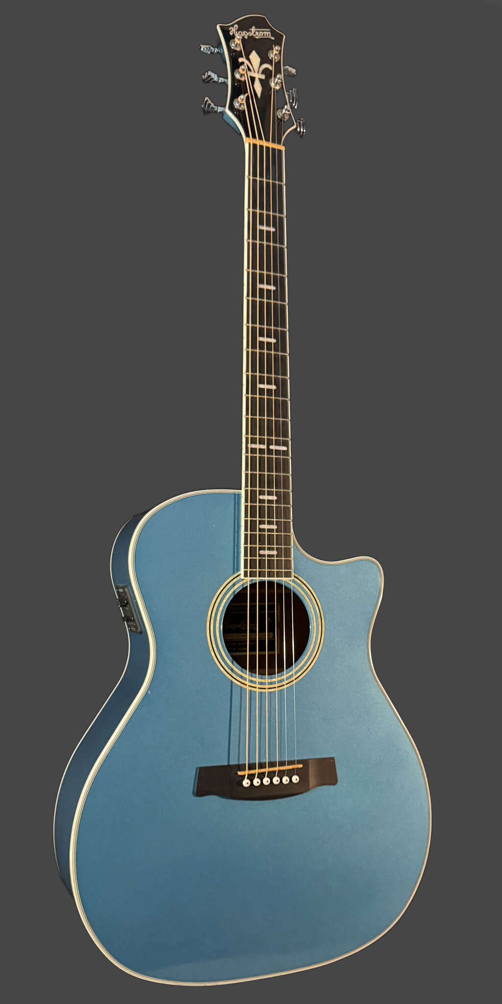 Hagström Siljan II Grand Auditorium CE Sapphire Blue Sparkle